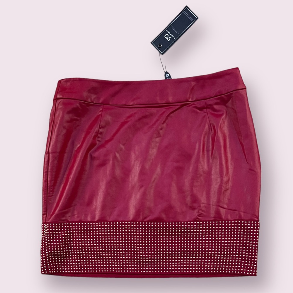 faux leather skirt